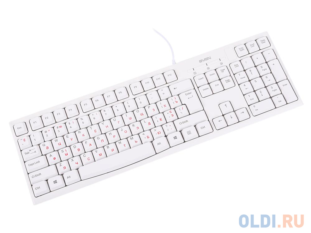 Клавиатура SVEN KB-S300, USB, белый, (104кл.)