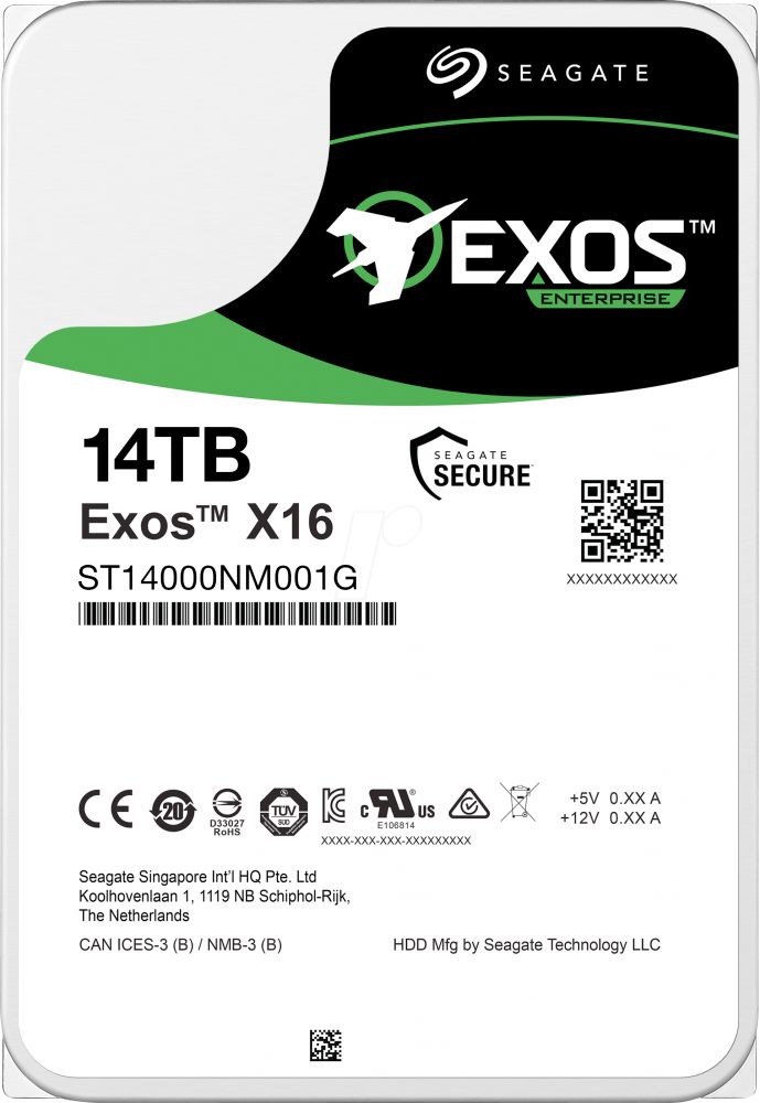Жесткий диск Seagate Exos X16 14TB (ST14000NM001G)