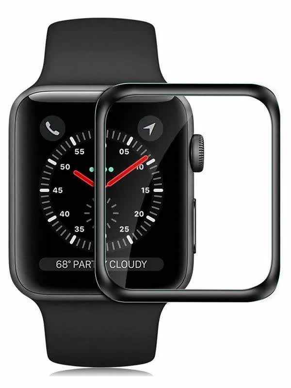 Стекло защитное Red Line Apple Watch (s4/s5) - 40 mm Full screen (3D) черный УТ000021855