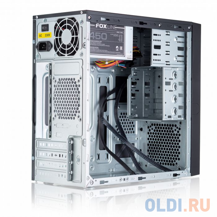 Корпус microATX Foxline FL-733 450 Вт чёрный FL-733-FZ450R в Москвe