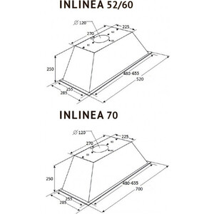 Встраиваемая вытяжка Kuppersberg INLINEA 70 BX