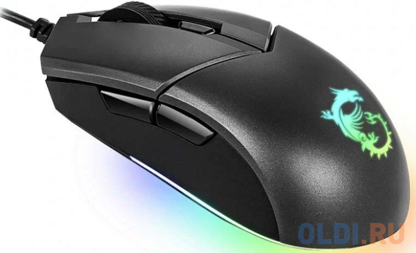 Gaming Mouse MSI Clutch GM11, Wired, DPI 5000, symmetrical design, RGB lighting, Black в Москвe