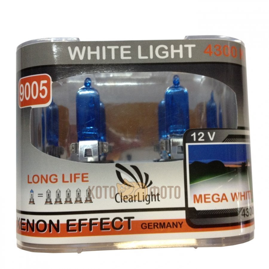 Комплект ламп Clearlight HB3 12V-65W WhiteLight (2 шт.) ML9005WL