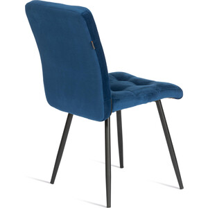 Стул обеденный TetChair Medeo, разборный, велюр, 47х56х89, Blue (синий) в Москвe