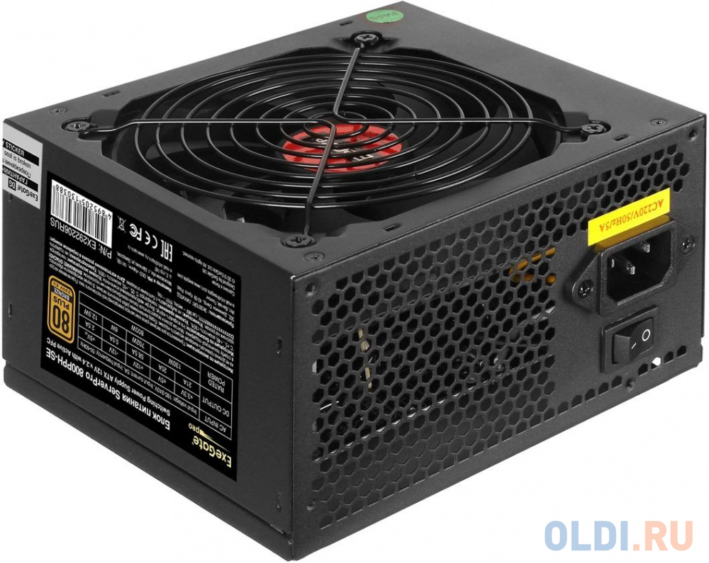 Серверный БП 800W ExeGate ServerPRO 80 PLUS® Bronze 800PPH-SE (ATX, for 3U+ cases, APFC, КПД 89% (80 PLUS Bronze), 12cm fan, 24pin, 2x(4+4)p, 4xPCI-E, в Москвe