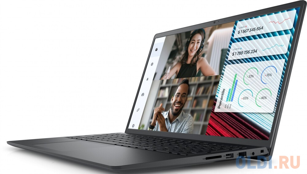 Ноутбук DELL Vostro 3520 3520-5821, 15.6",  WVA, Intel Core i5 1235U 1.3ГГц, 10-ядерный, 8ГБ DDR4, 256ГБ SSD,  Intel UHD Graphics , Windows 11 Ho