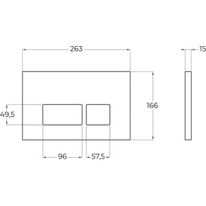 Кнопка смыва BelBagno BB040CR.MAT матовый хром