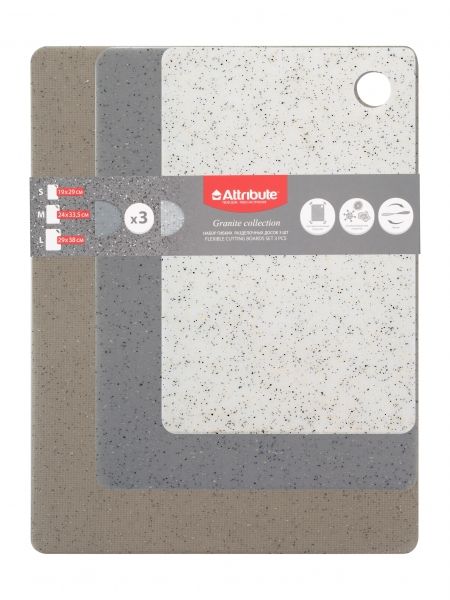 Набор гибких разделочных досок Attribute Cut.Boar Granite Collection ABX102 (3 шт.)