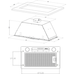 Встраиваемая вытяжка Korting KHI 6631 RB