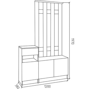 Прихожая МДК СПР1 венге