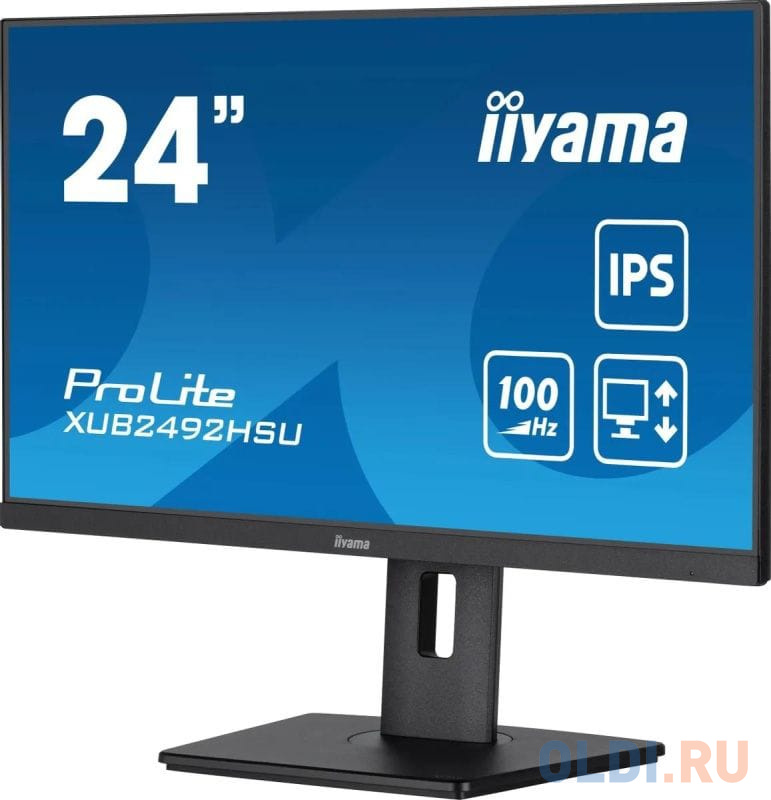 Монитор Iiyama 23.8" ProLite XUB2492HSU-B6 черный IPS LED 0.4ms 16:9 HDMI M/M матовая HAS Piv 1000:1 250cd 178гр/178гр 1920x1080 100Hz DP FHD USB