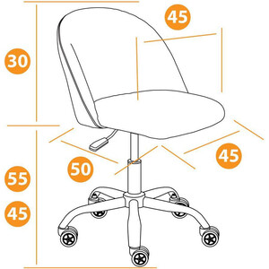 Компьютерное кресло TetChair Melody флок молочный 4