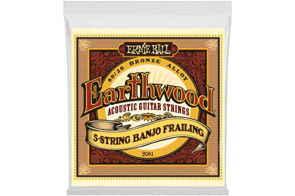 Струны для банджо ERNIE BALL 2061 Earthwood 80/20 Bronze Frailing 10-24