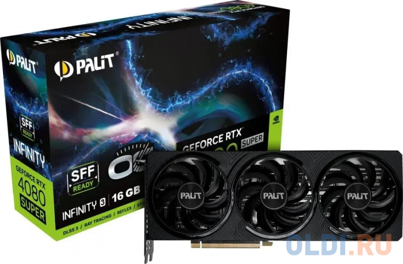 Видеокарта Palit PCI-E 4.0 RTX4080 SUPER SUPER Infinity 3 OC NVIDIA GeForce RTX 4080 Super 16Gb 256bit GDDR6X 2295/23000 HDMIx1 DPx3 HDCP Ret в Москвe