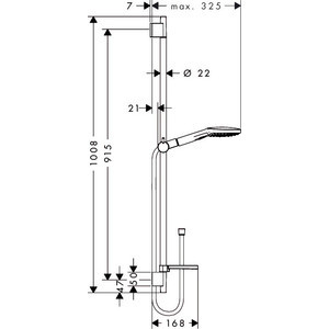 Душевой гарнитур Hansgrohe Raindance Select E 120 3 режима 90 см, с мыльницей (26621000)