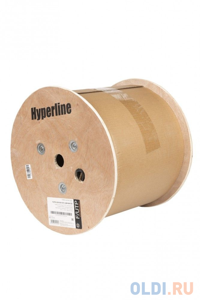 Кабель информационный Hyperline FUTP4-C5E-S24-OUT-LSZH-BK-500 кат.5E F/UTP 4X2X24AWG LSZH внешний 500м черный