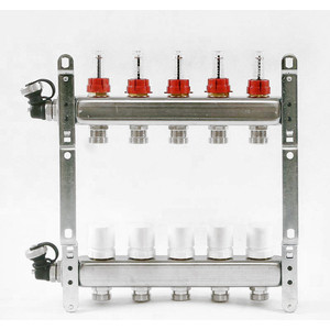 Коллекторная группа Uni-Fitt 1''х3/4'' 5 выходов с расходомерами и термостатическими вентилями (450I4305)