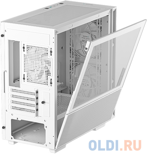 Deepcool CH360 WH без БП, боковое окно (закаленное стекло), 2x140мм ARGB LED вентилятор спереди и 1x120мм ARGB LED вентилятор сзади, белый, mATX