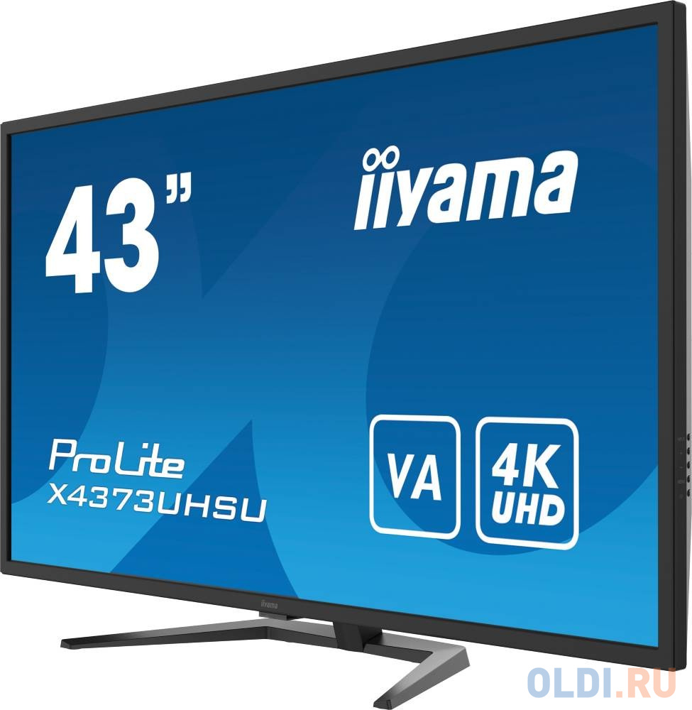 Монитор жидкокристаллический Iiyama Монитор LCD 108 cm (42.5") [16:9] 3840x2160(UHD 4K) VA, nonGLARE, 400cd/m2, H178°/V178°, 4000:1, 80M:1, 1,07 в Москвe