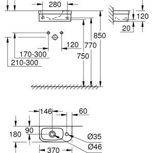 Раковина Grohe Euro Ceramic 37х18 (39327000)