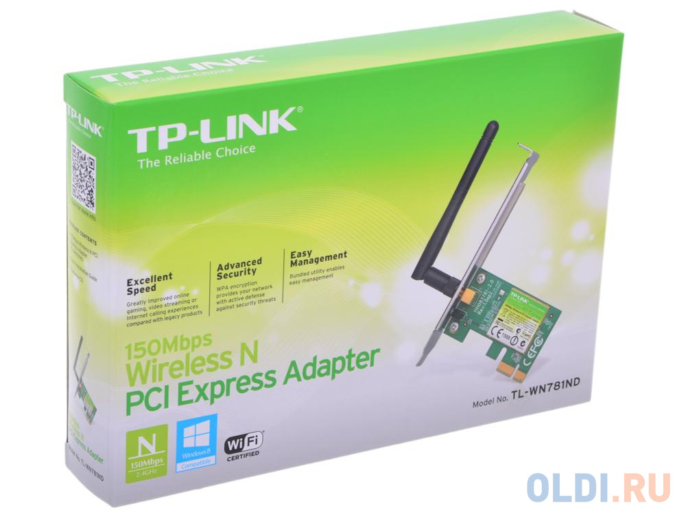 Адаптер TP-Link TL-WN781ND Wireless PCI Express Adapter, Atheros, 2.4GHz, 802.11n в Москвe