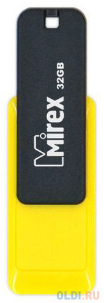 Флешка 32Gb Mirex City USB 2.0 черный желтый 13600-FMUCYL32