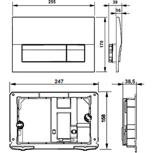 Кнопка смыва Roca Active B01 хром (8901170B1)