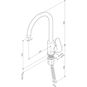 Кухонная мойка и смеситель Mixline ML-GM15 черная 308 (4630030633792, F8007122)