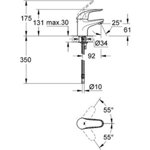 Комплект смесителей Grohe Euroeco (124428) в Москвe