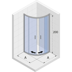 Душевой уголок Riho Hamar 2.0 R309 80х80 прозрачный, хром (G007001120)