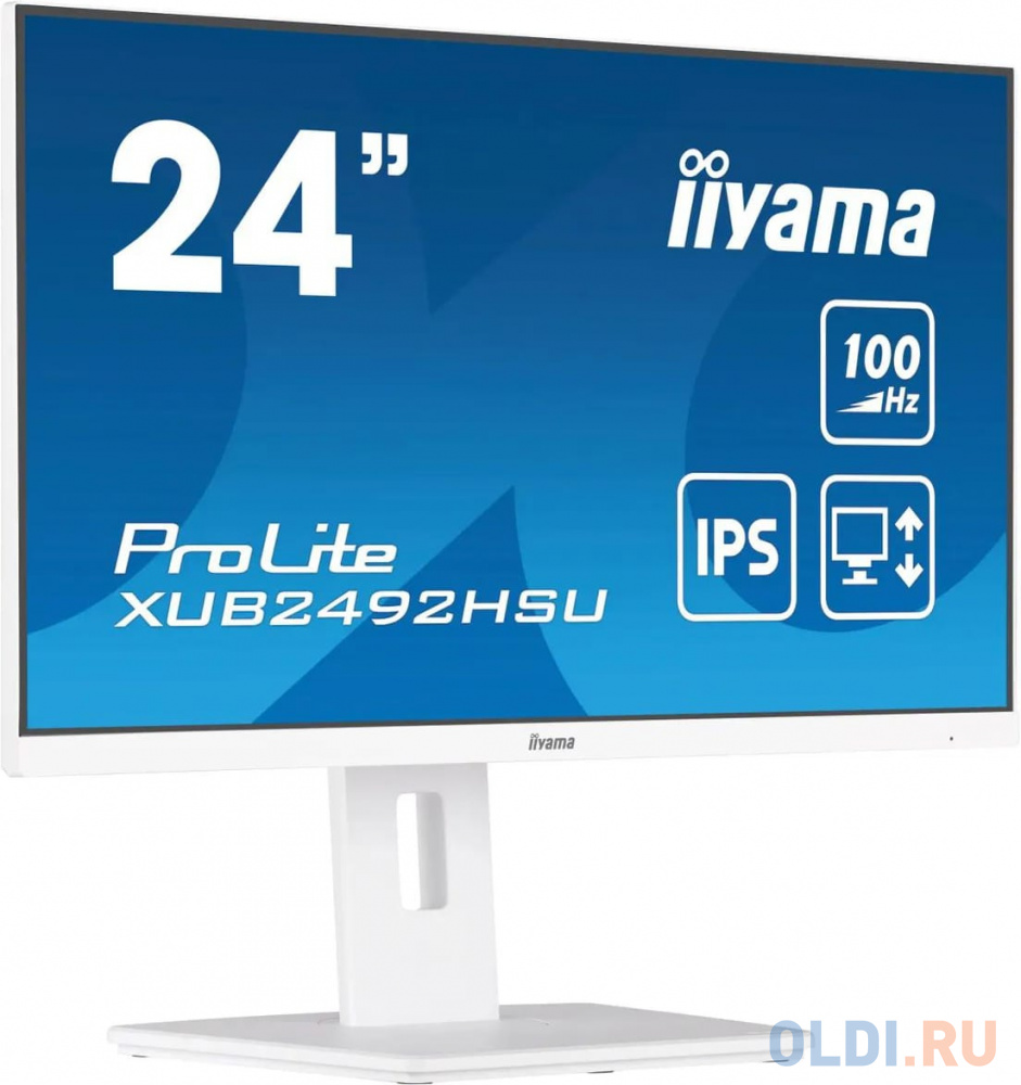 Монитор Iiyama 23.8" ProLite XUB2492HSU-W6 белый IPS LED 0.4ms 16:9 HDMI M/M матовая HAS Piv 250cd 178гр/178гр 1920x1080 100Hz DP FHD USB 4.9кг в Москвe