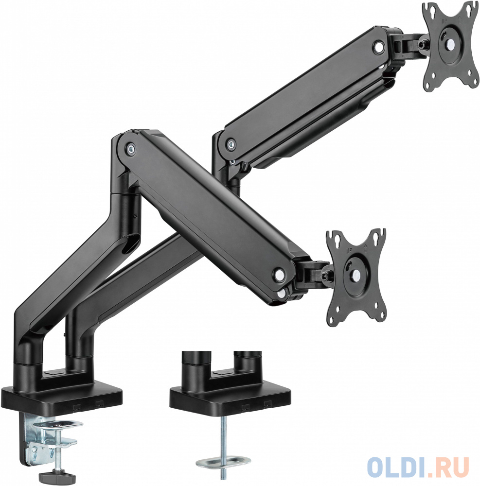 Кронштейн для мониторов Ultramounts UM731 черный 17"-35" макс.16кг крепление к столешнице поворот и наклон