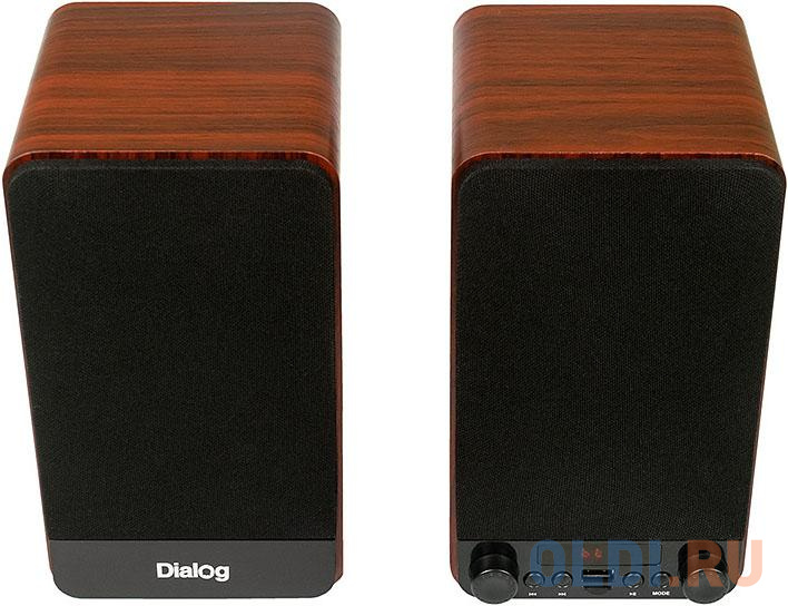 Dialog Jazz AJ-13 BROWN - акустические колонки 2.0, 2*15W RMS, Bluetooth, FM, USB+microSD reader в Москвe