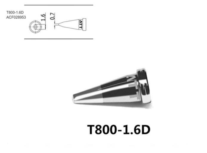 Жало паяльное Atten T800-1.6D, 1.6мм, 1шт. (ACF028953)