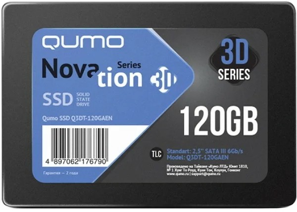 Накопитель SSD 2.5" QUMO Novation 120GB SATA-III 3D TLC (Q3DT-120GSCY)