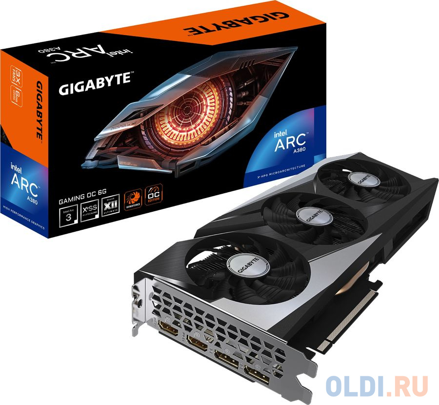 Видеокарта GigaByte Intel Arc A380 GAMING OC-6GD 6144Mb GV-IA380GAMING OC-6GD