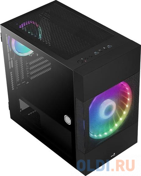 Корпус microATX Aerocool Atomic-G-BK-v1 Без БП чёрный в Москвe