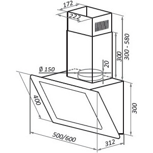 Вытяжка HOMSair ELF PUSH 60 Белый