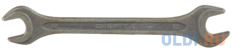 Ключ рожковый,12 х 13 мм, CrV, фосфатированный, ГОСТ 2839// Сибртех