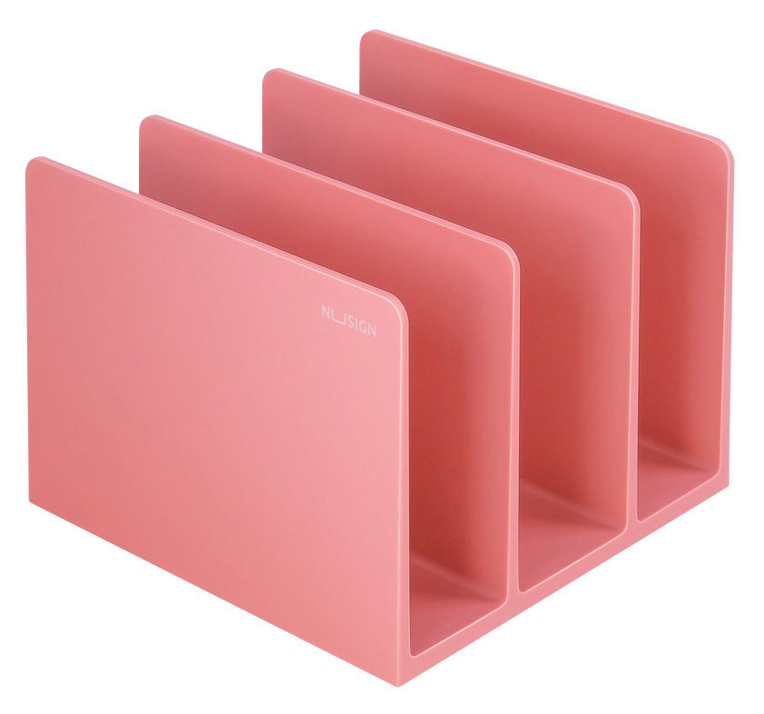 Подставка Deli Nusign, 3 отделения, розовый (ENS006PINK)