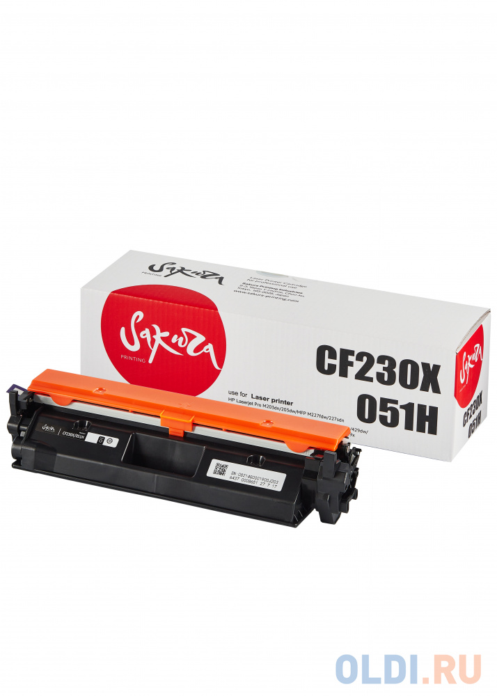 Картридж Sakura CF230X/051H для HP, Canon LJ m203dn/LJ m203dw/LJ m227dw/LJ m227fdw/LJ m227sdn, черный, 4000 к. в Москвe