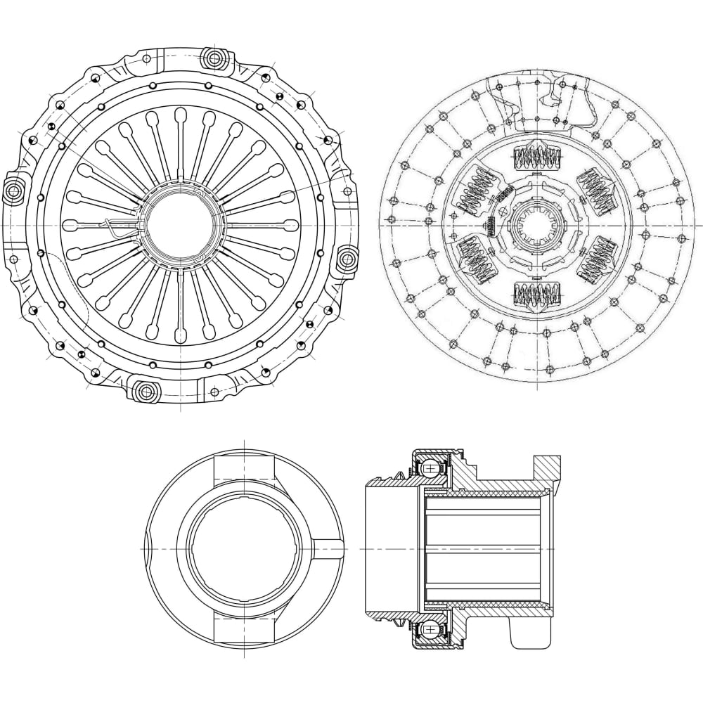 Комплект сцепления для MAN TGA (03-)/TGX I (12-) AS-Tronic TRIALLI в Москвe