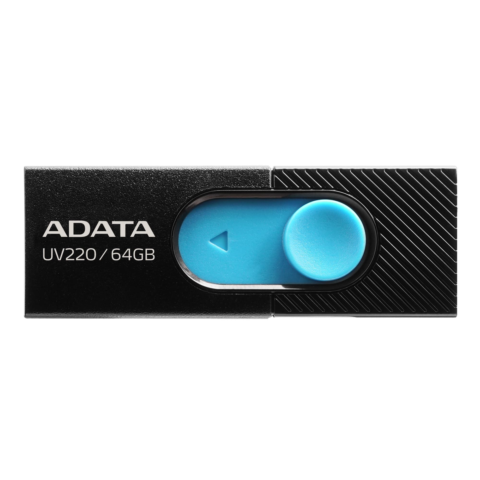 Флешка 64GB ADATA UV220, USB 2.0, черный/голубой AUV220-64G-RBKBL