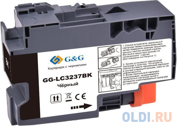 Картридж струйный G&G GG-LC3237BK черный (65мл) для Brother HL-J6000DW/J6100DW в Москвe