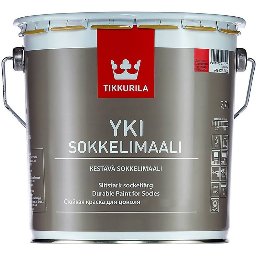 Щелочестойкая краска для цоколя Tikkurila