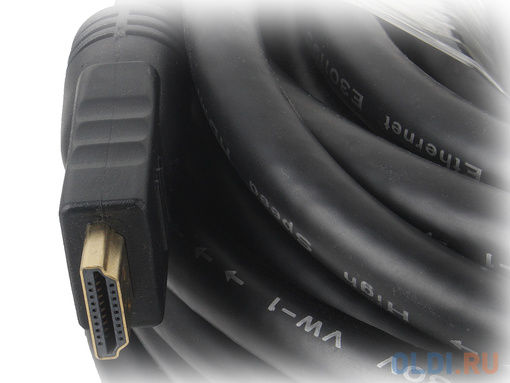 Кабель HDMI 30м Gembird CC-HDMI4-30M круглый черный