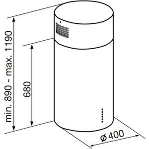 Вытяжка Korting KHA 4970 X Cylinder в Москвe