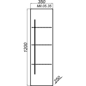 Пенал Aqwella Милан 35x120 белый (Mil.05.35/W)