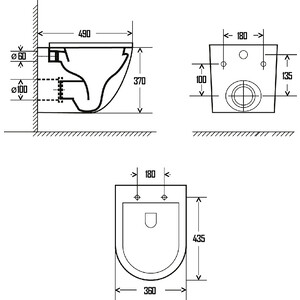 Унитаз подвесной безободковый AQUAme Rimless c сиденьем микролифт, серый (AQM2002MGR) в Москвe