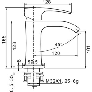 Смеситель для раковины Gappo G1007-8 хром белый (6959477695278) в Москвe